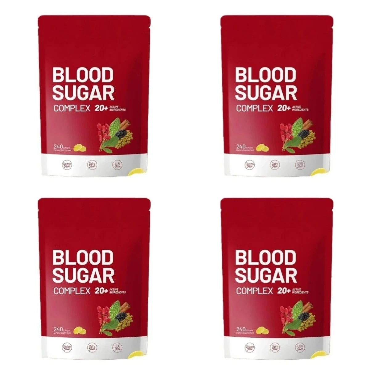 Elunarify Blood Sugar Complex – 240 Softgels | Multivitamin with Cinnamon, Bitter Gourd & 20 Herbal Extracts