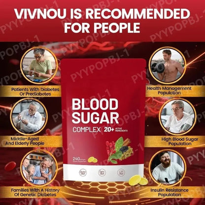 Elunarify Blood Sugar Complex – 240 Softgels | Multivitamin with Cinnamon, Bitter Gourd & 20 Herbal Extracts