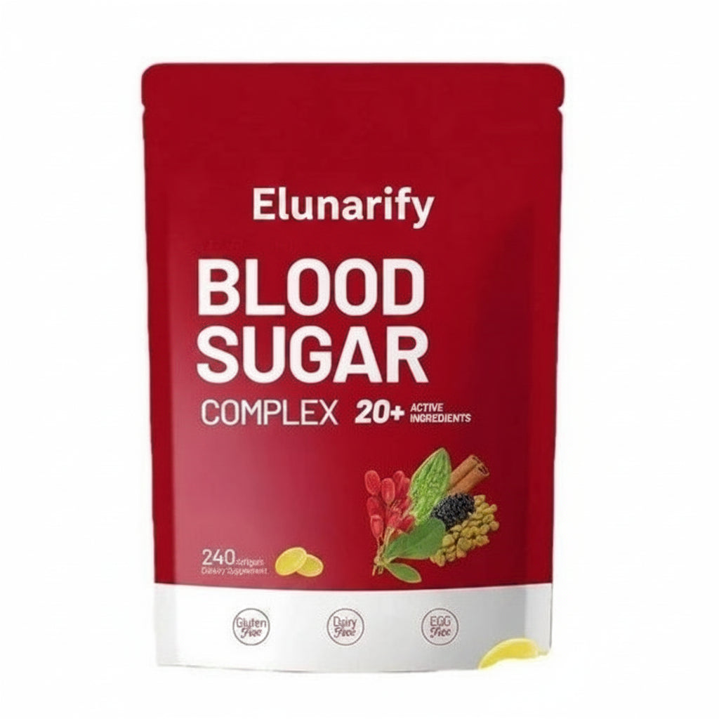 Elunarify Blood Sugar Complex – 240 Softgels | Multivitamin with Cinnamon, Bitter Gourd & 20 Herbal Extracts