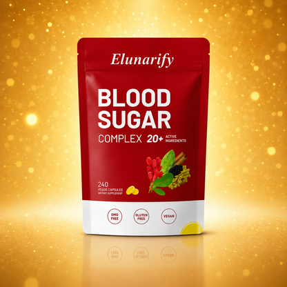 Elunarify Blood Sugar Complex – 240 Softgels | Multivitamin with Cinnamon, Bitter Gourd & 20 Herbal Extracts
