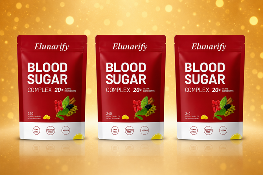 Elunarify Blood Sugar Complex – 240 Softgels | Multivitamin with Cinnamon, Bitter Gourd & 20 Herbal Extracts